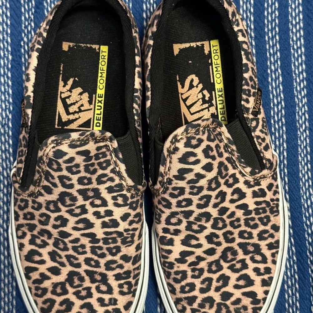 Vans Animal Print Slip-On Sneakers Leopard